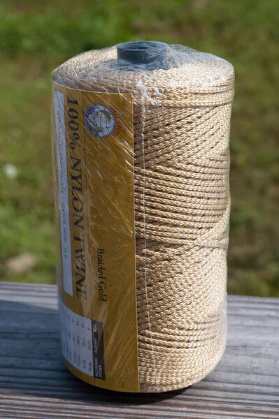 Gold Braided Nylon Twine - Multiple Sizes for Fishing, Crafts, Gardening