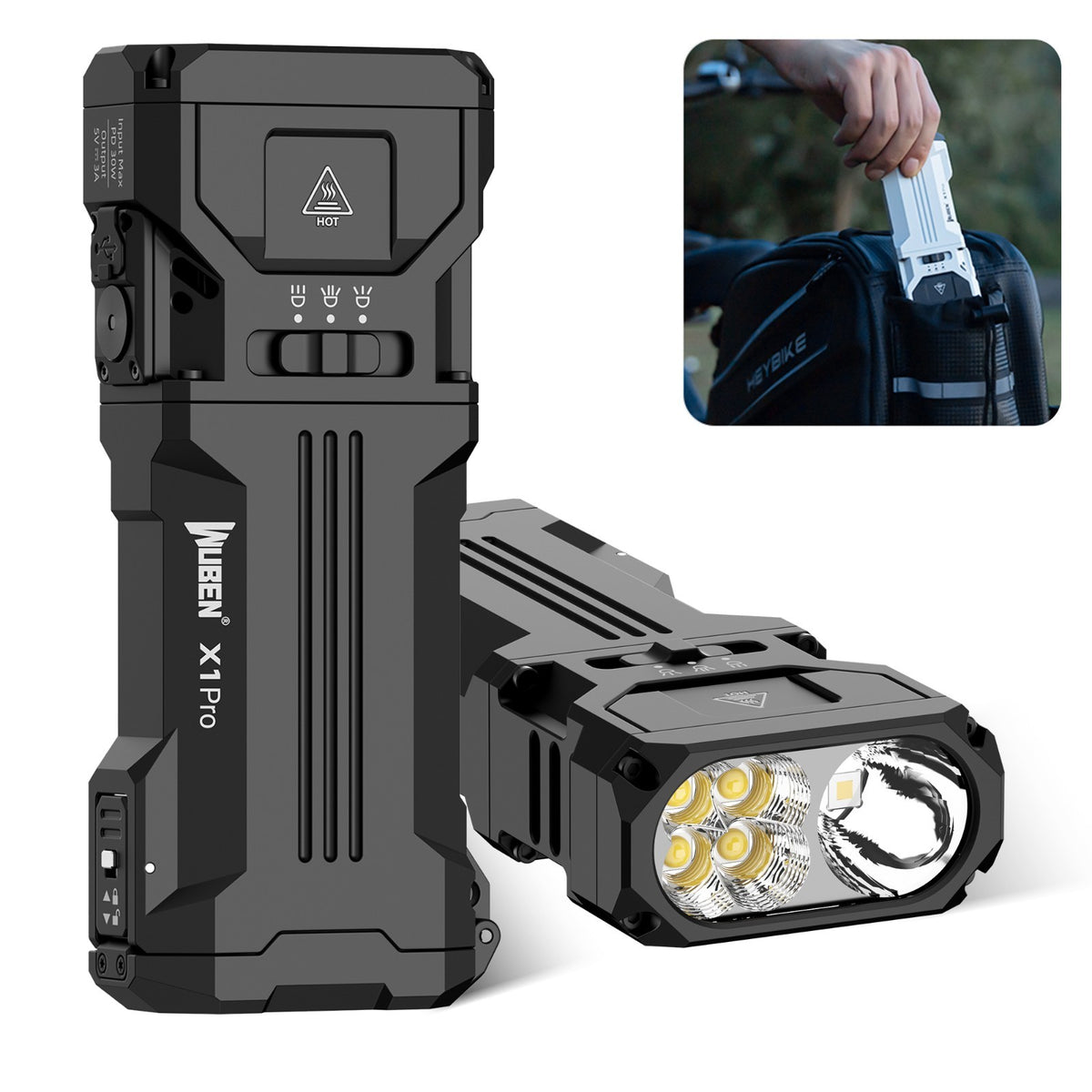 Rechargeable Tactical Flashlight - High Lumens Compact LED with USB-C