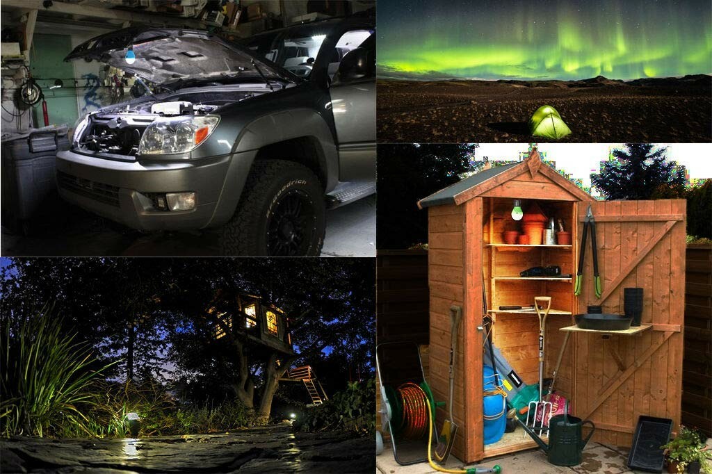 Portable LED Camping Lantern Light Bulb Hanging Tent Light 100 Lumens