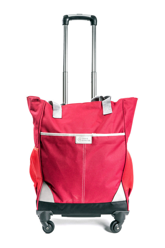 Wheeled Shopping Tote Bag with Wheels - Lightweight, Durable, Spacious