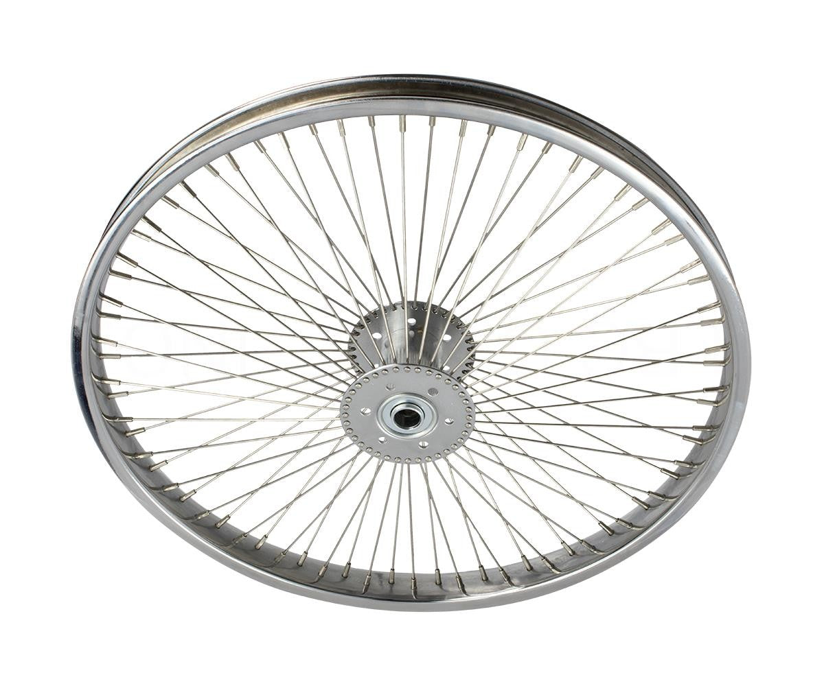 20-Inch Bicycle Wheel with Hollow Hub and 72 Chrome Spokes