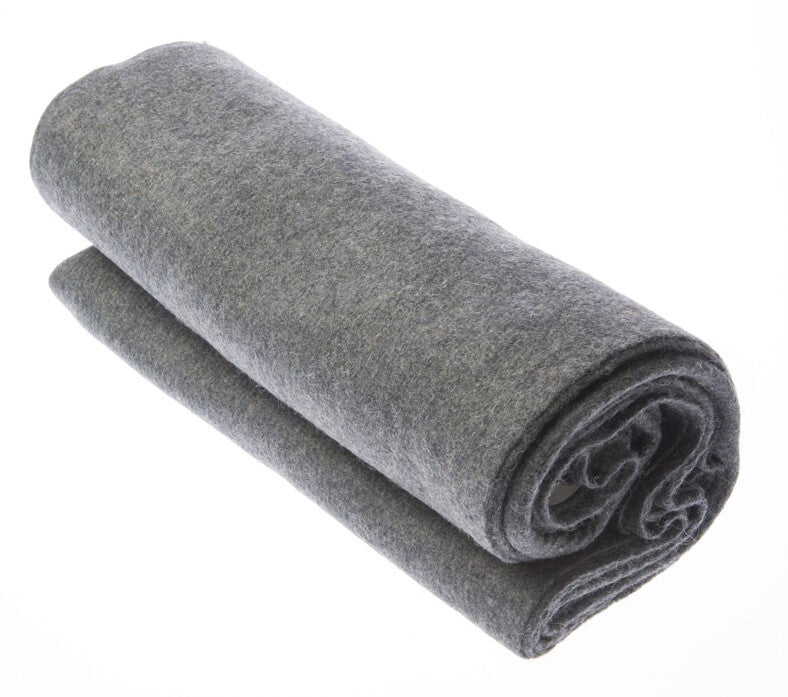 Outdoor Wool Blanket 51x80 Inch Camping & Survival Warm Cover Grey