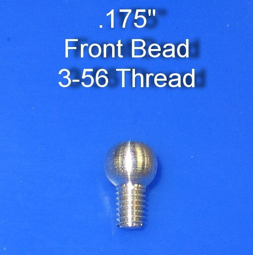 Silver Shotgun Front Bead Sight .175" Fits 3-56 Thread Universal