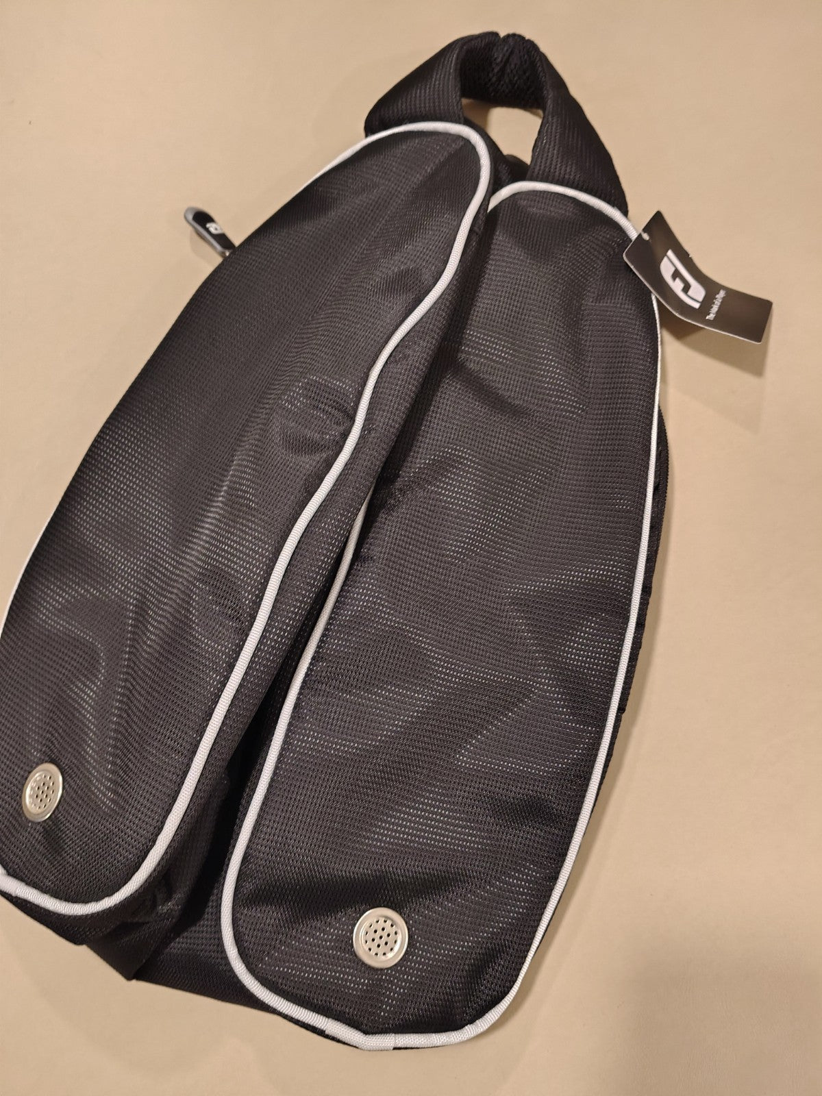 Golf Shoe Bag Black – Durable Nylon Storage for Golf Shoes