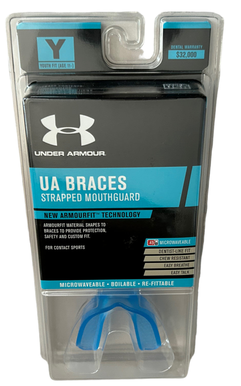 3 Youth Mouth Guards for Ages Up to 11 - Blue, Sports Safety Gear
