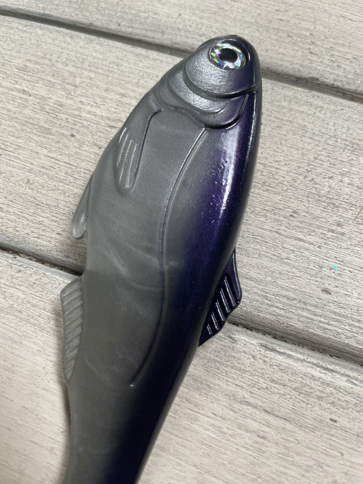 5-Inch Weedless Soft Plastic Swimbait Purple Gizzard Shad for Fishing