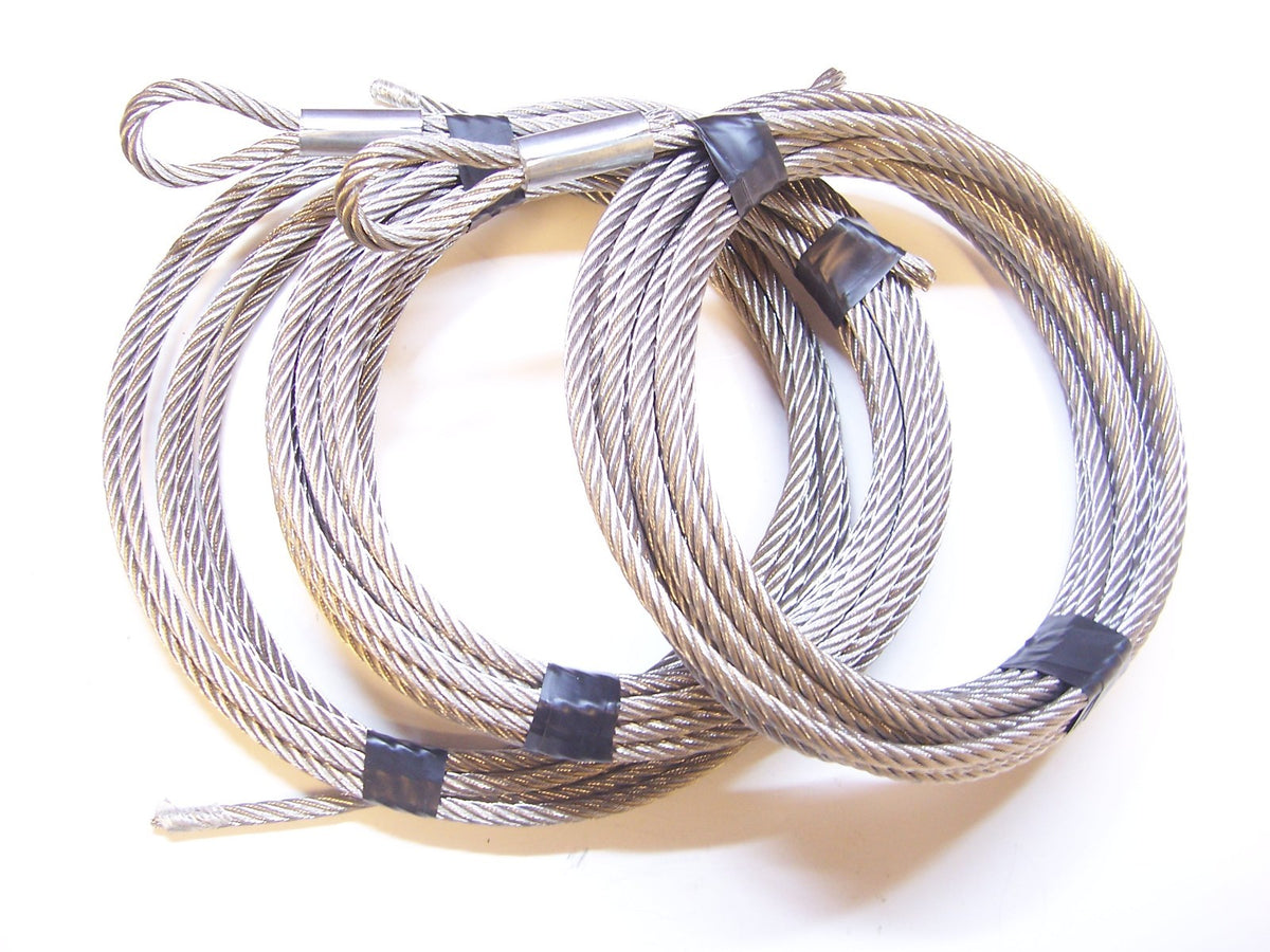 Stainless Steel Winch Cable Set for Single & Tandem Axle - 1/4" Diameter