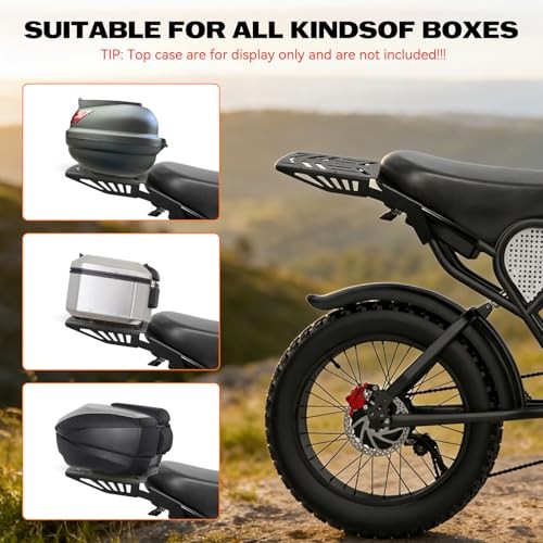 Heavy-Duty Rear Bike Rack for E-Bike - Compatible with Ridstar Q20 YVY