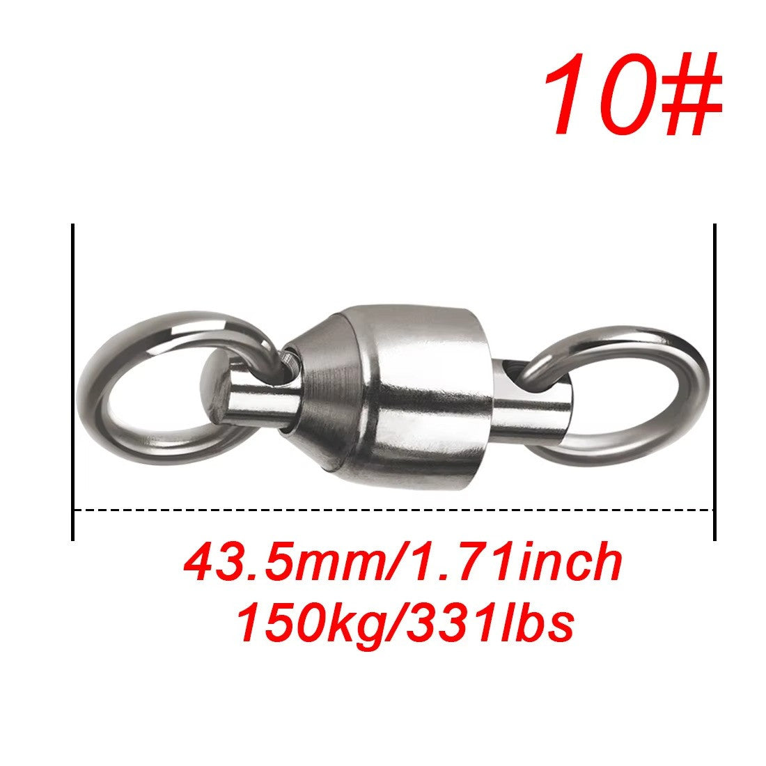 Heavy Duty Ball Bearing Swivel for Fishing Tackle - Marine Saltwater & Freshwater