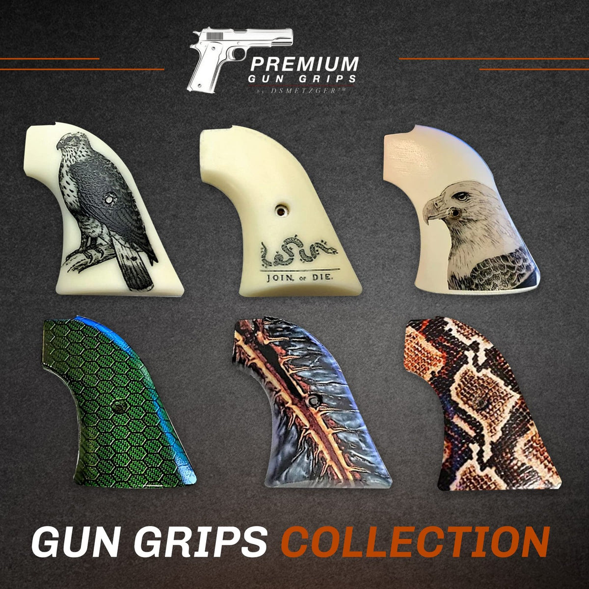 Heritage Rough Rider Hawk ABS Replacement Grips for .22 LR & .22 Mag Revolvers