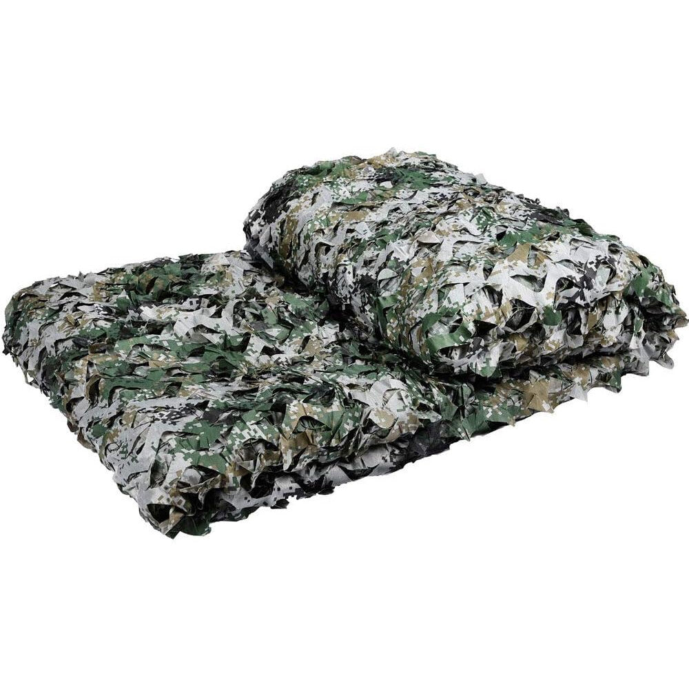 Military Woodland Camouflage Netting - Cuttable Outdoor Camo Net for Hunting Camping