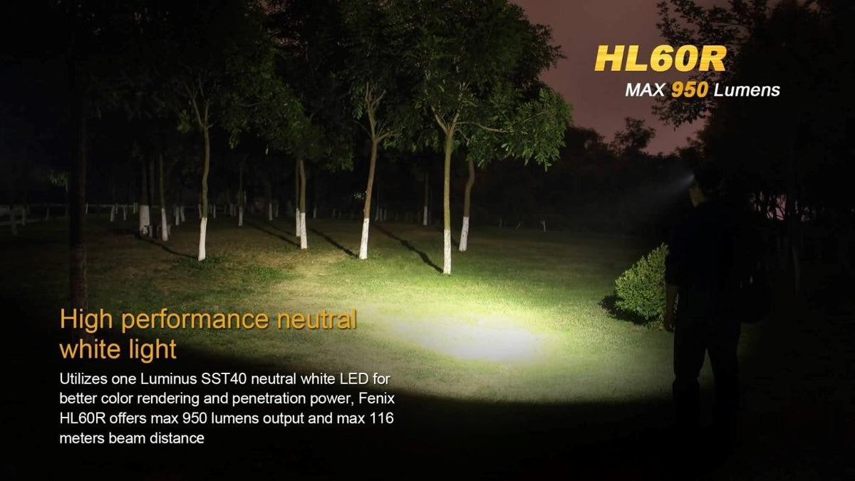Rechargeable LED Headlamp 950 Lumens Neutral White & Red Light Outdoor