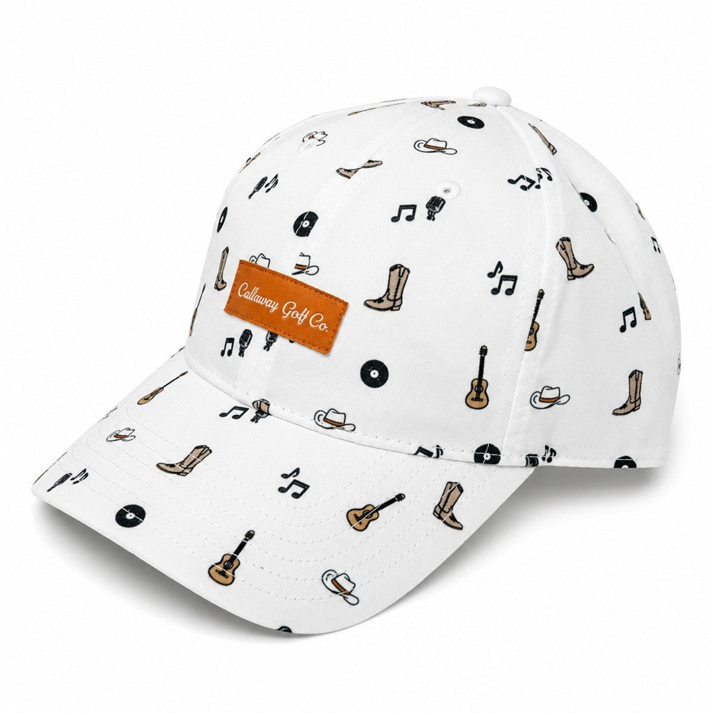 Callaway Golf Music City Adjustable Cap White - Lightweight UV Protection