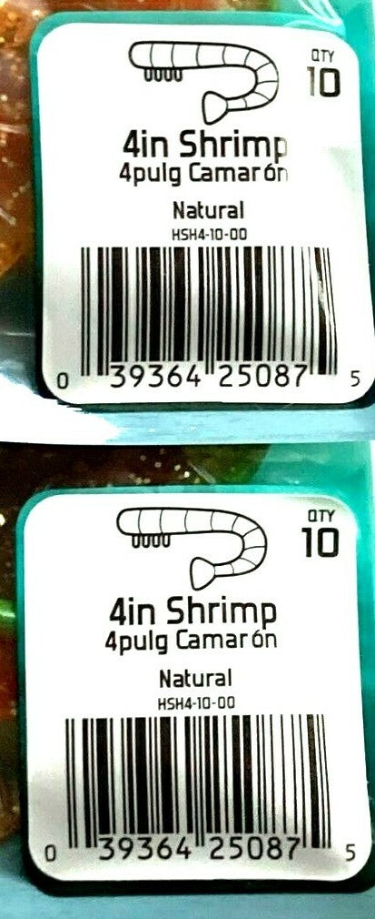 Artificial Shrimp Baits Soft Plastic Lures for Saltwater Fishing 4 Inch - 20 Pack