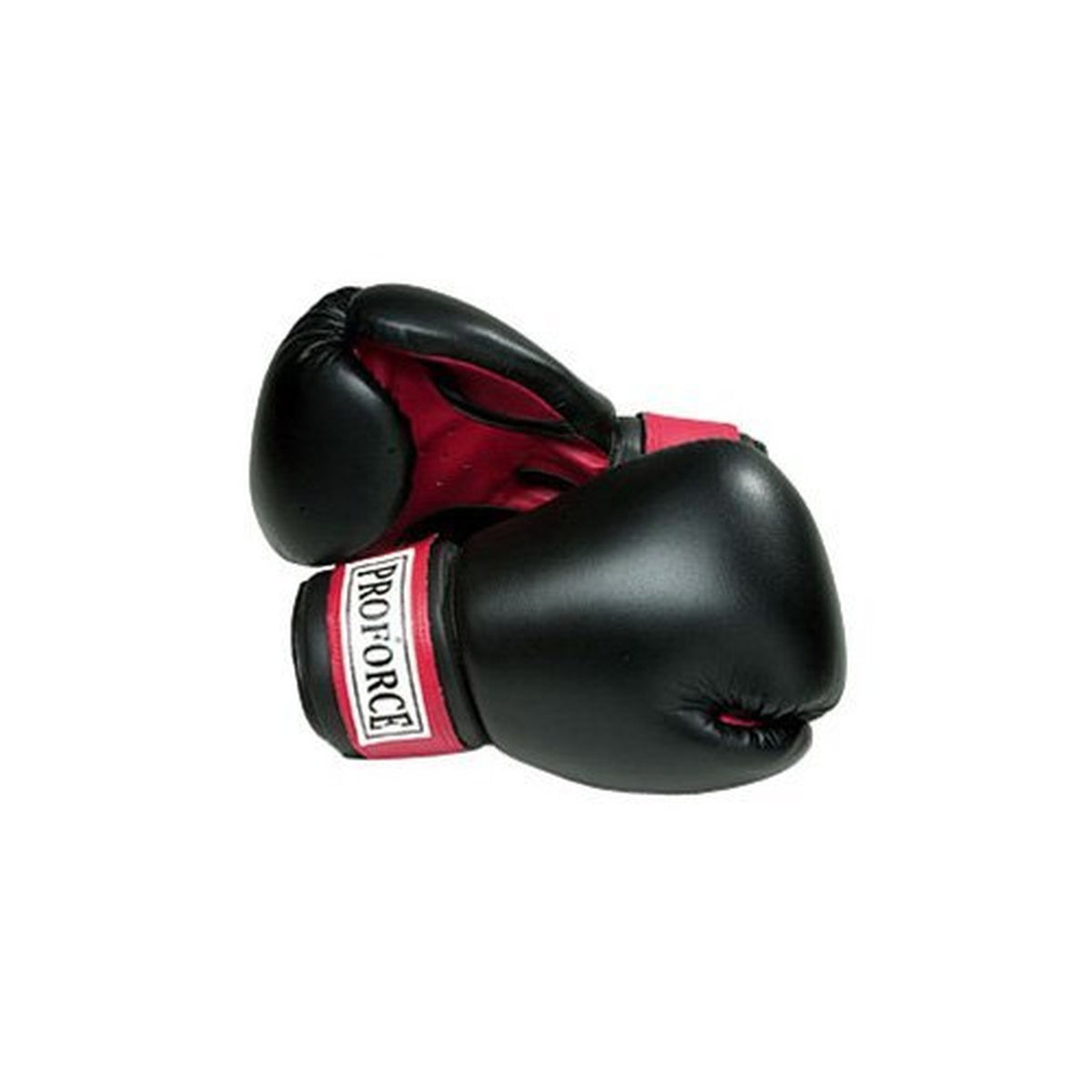 Pro Force Leatherette Boxing Gloves 20 oz - Black & Red Palm for Martial Arts & Training