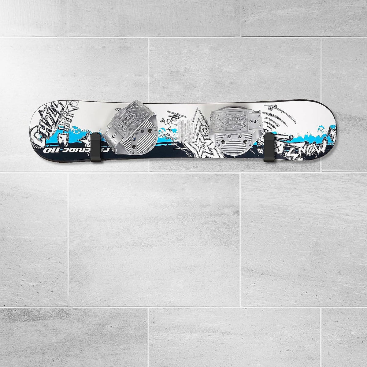 Snowboard Wall Mount Clips – Horizontal Storage and Display Racks