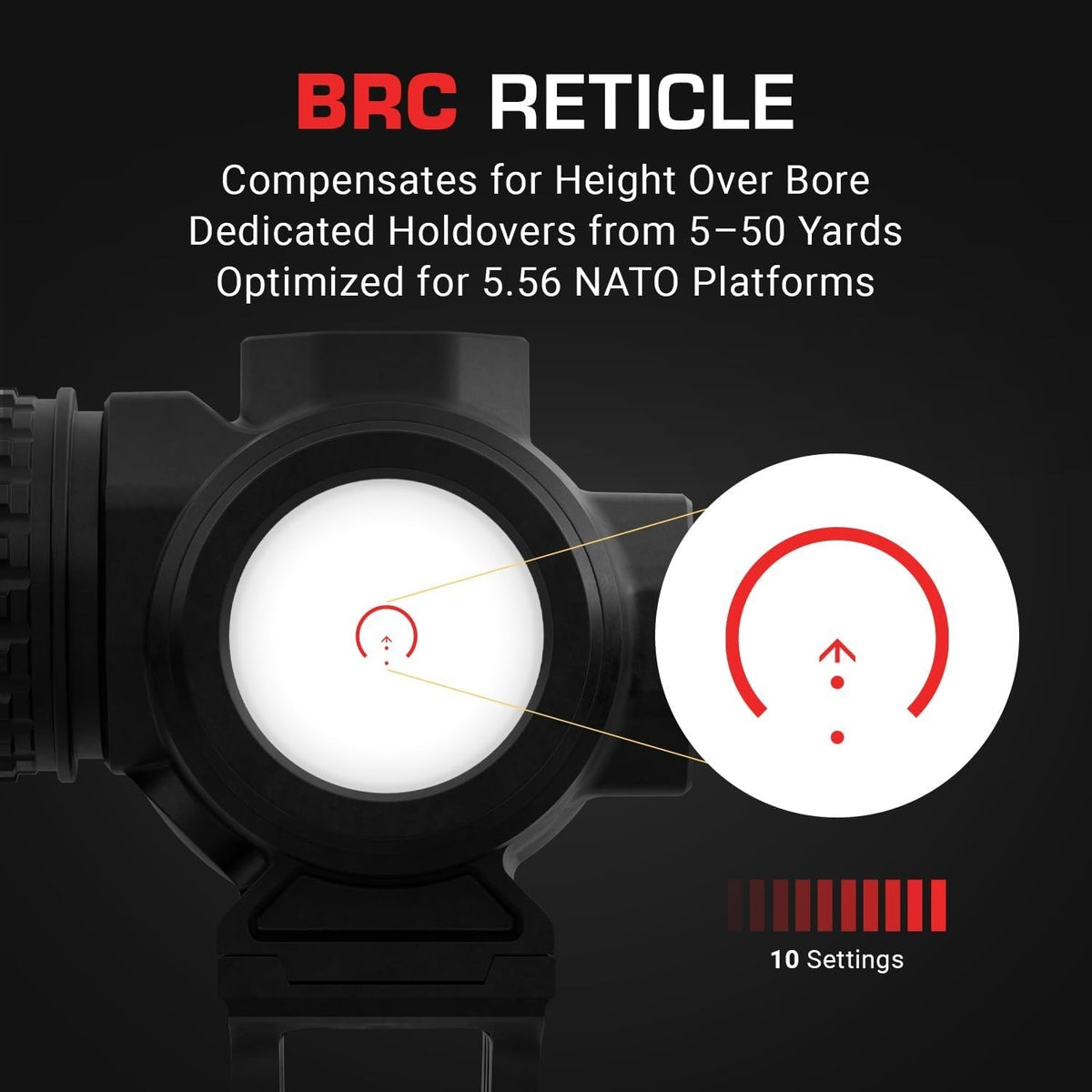 Swampfox Raider Prism Sight with Red BRC Reticle & Aimpoint T2 Footprint