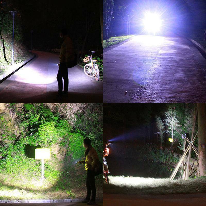 Rechargeable 500LM Bicycle Front & Rear LED Headlight Set with Zoomable & Swivel Features
