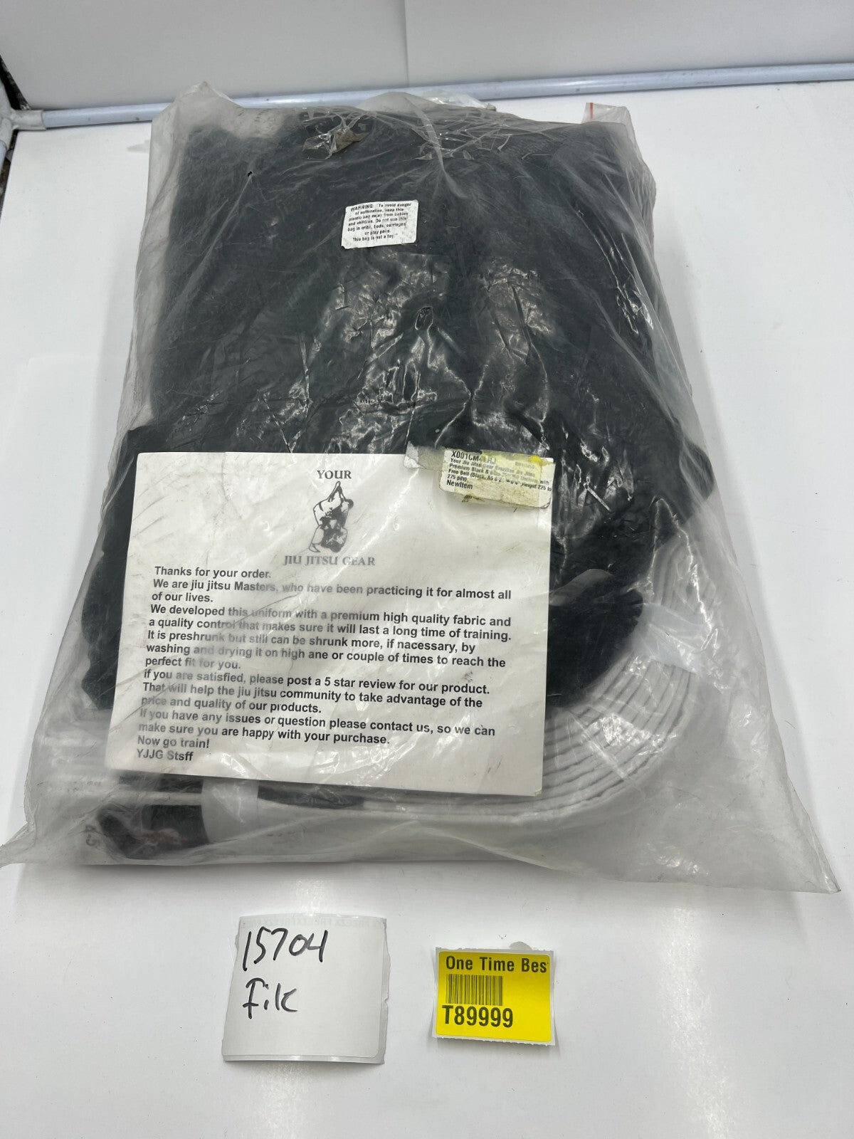 Brazilian Jiu Jitsu Gi Uniform Black A5 for 6'2" - 6'4" Height