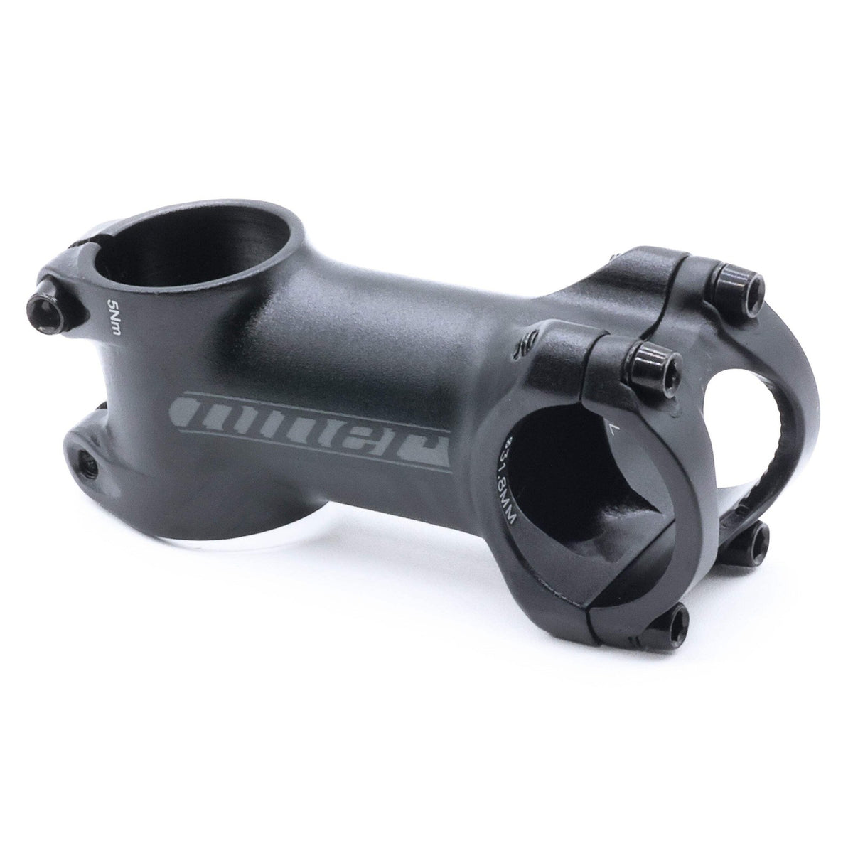 Bike Stem Alloy Black 31.8mm Clamp - Adjustable 7° Rise, Lightweight