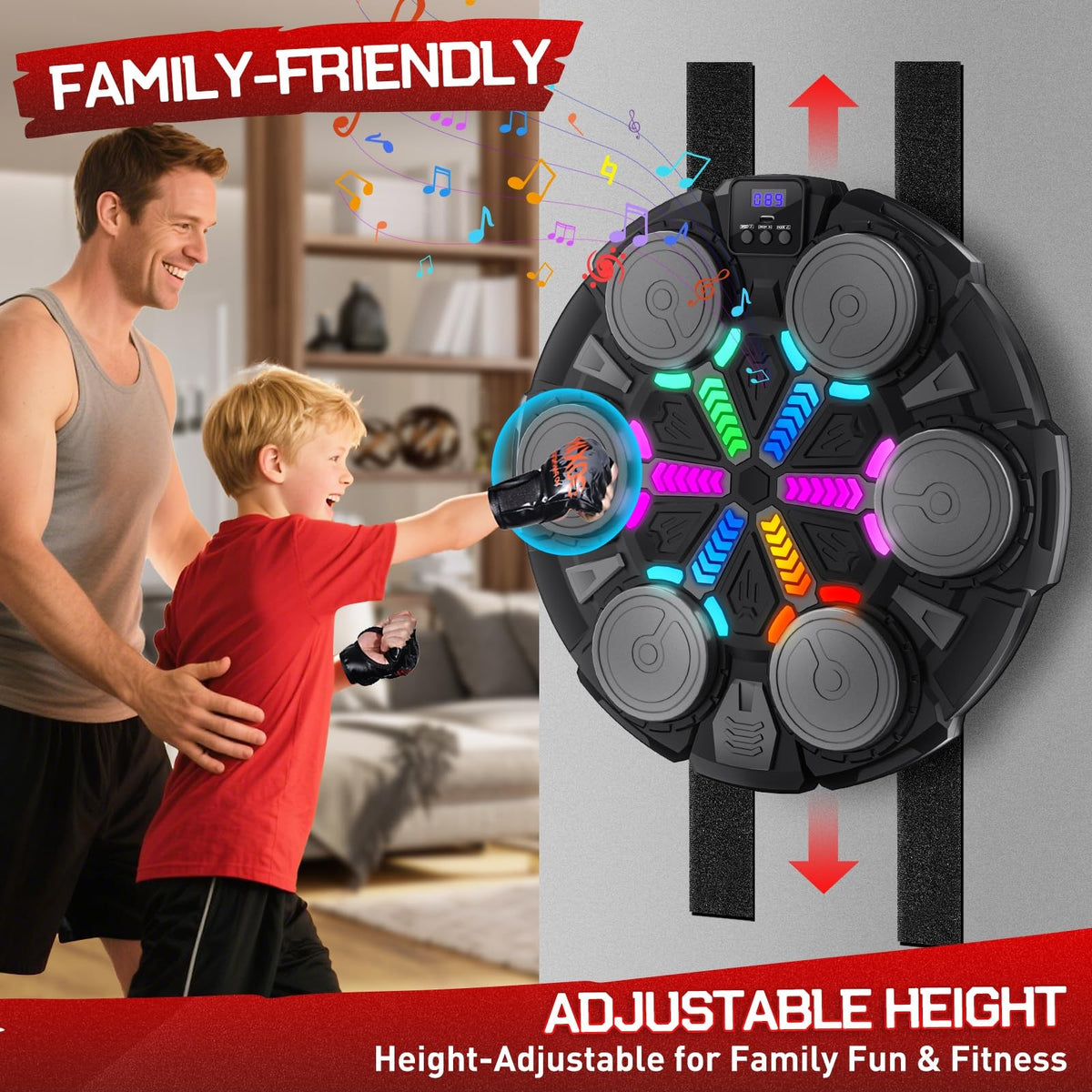 Bluetooth Music Boxing Machine for Kids & Adults - Home Fitness Equipment