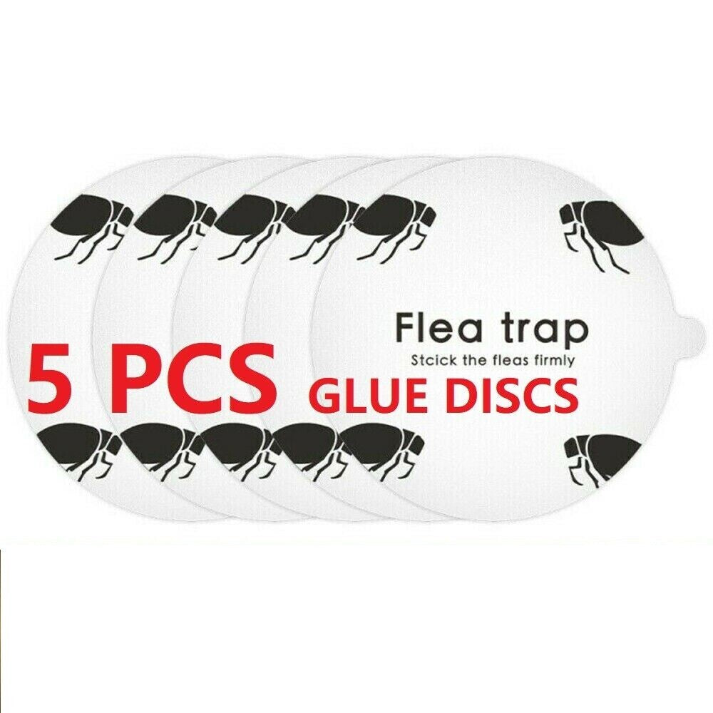 Electric Flea Trap with Sticky Discs and Non-Toxic Lamp Home Pest Control