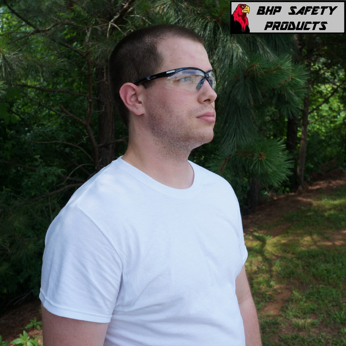 Safety Glasses with Anti-Fog Lenses, Black Frame, 3 Pack