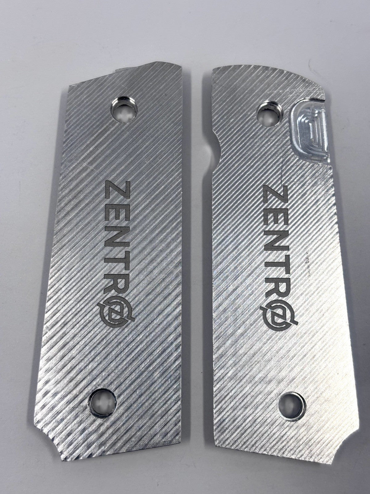 Full Size 1911 Aluminum Grips with Virgen De Guadalupe Engraving - Custom Firearm Accessory