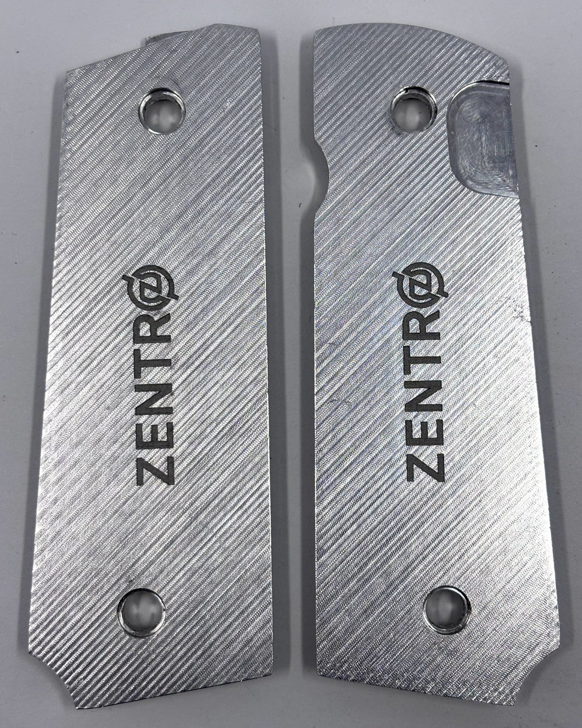 Custom Engraved 1911 Aluminum Pistol Grips - Doc Holliday Scroll Design