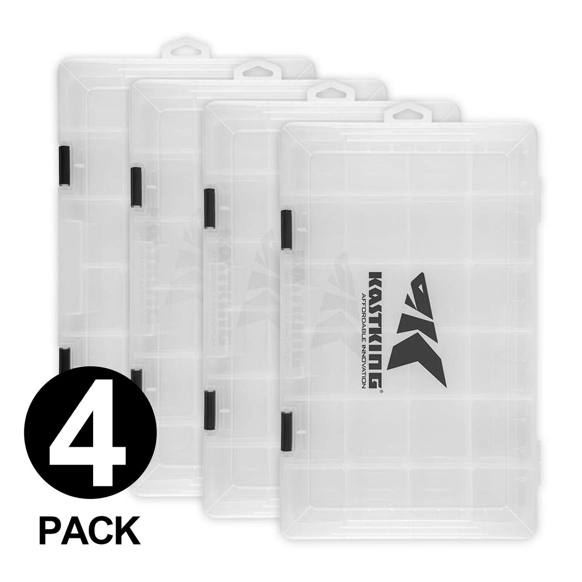 Plastic Tackle Box Set for Fishing Storage - Multiple Sizes & Pack Options