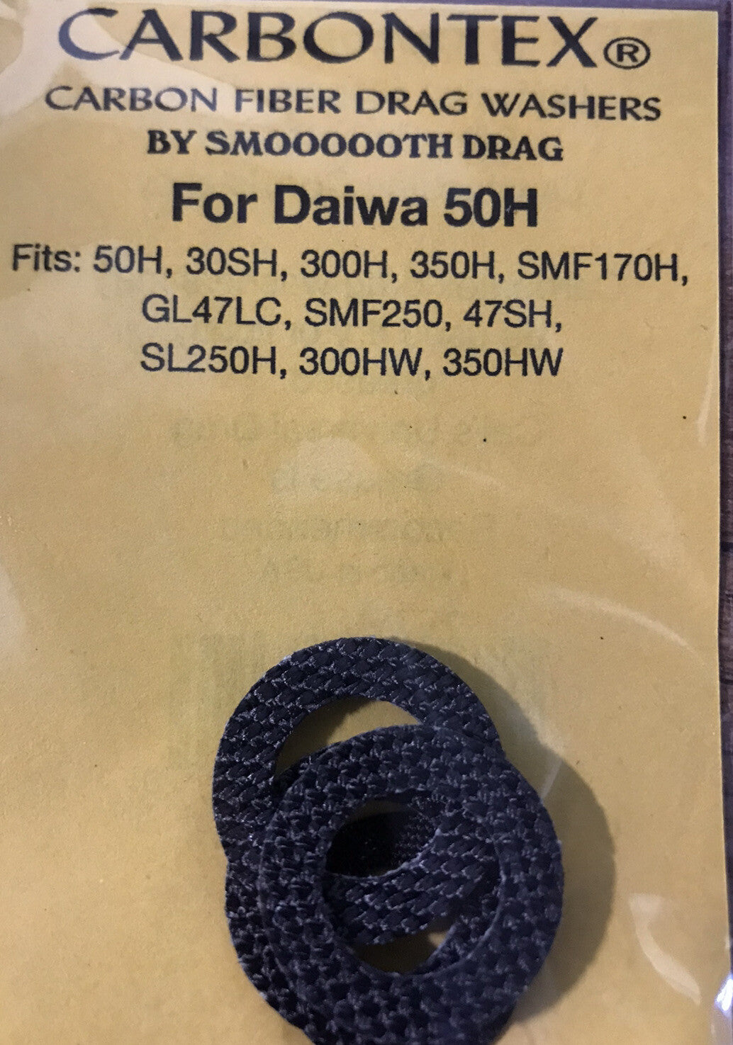 Carbontex Drag Washer Kit for Daiwa SL-250H, SL-300H & SL-350H Reels