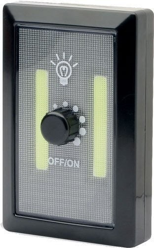 LED Wall Switch with Dimmer and Green COB Light - No Wiring Needed