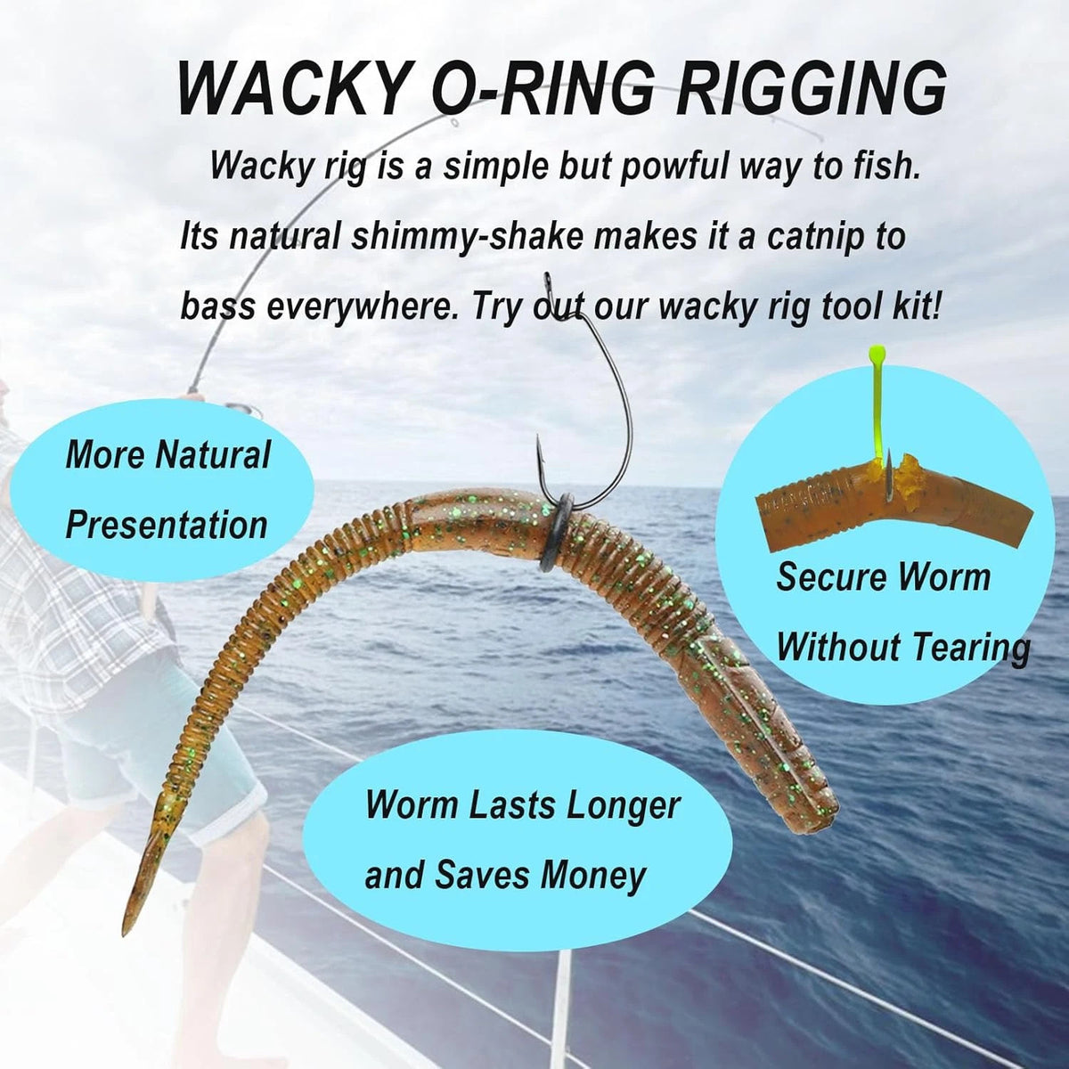 Wacky Worm Rigging O-Rings for Senko & Stick Soft Baits 5/16" ID - Pack of 250+