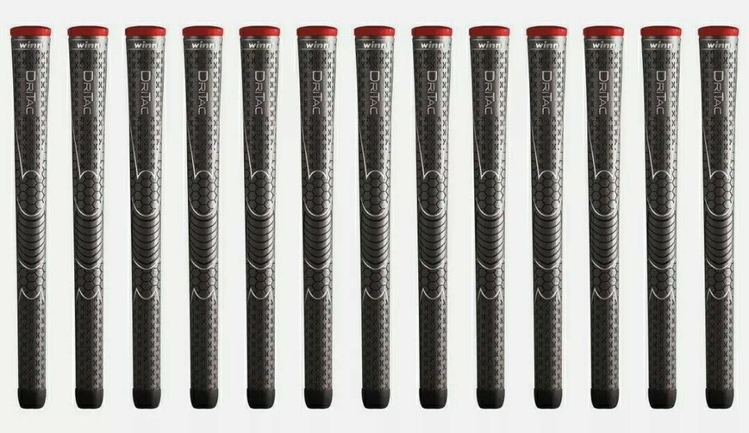 Golf Club Grips 13 Pieces Winn Dri-Tac Dark Gray Non-Slip Weatherproof