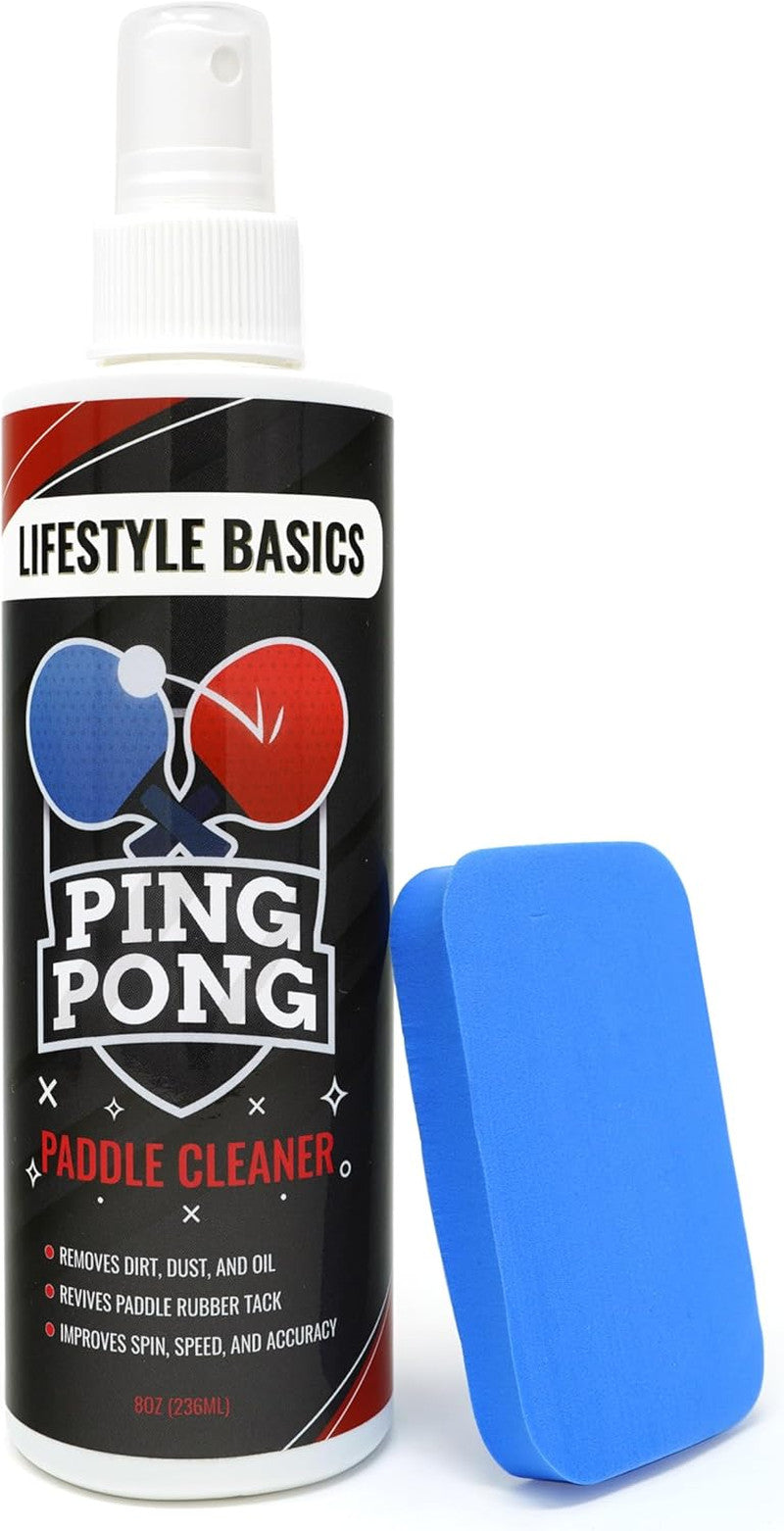 Ping Pong Paddle Cleaner 8 oz - Table Tennis Racket Rubber Cleaner