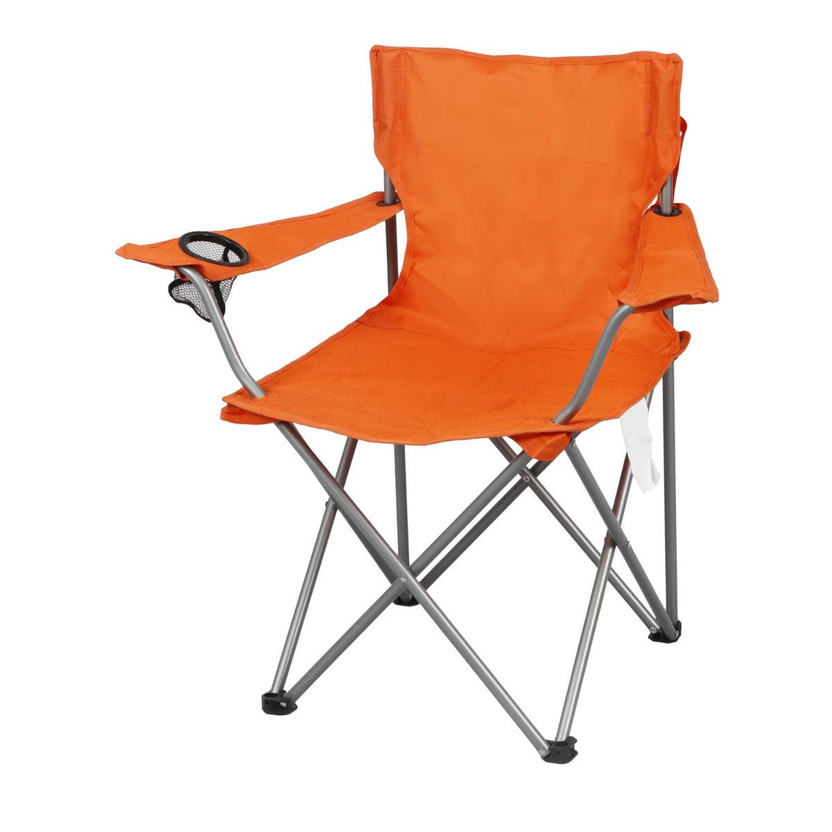 Portable Outdoor Folding Camp Chair with Cup Holder - Orange