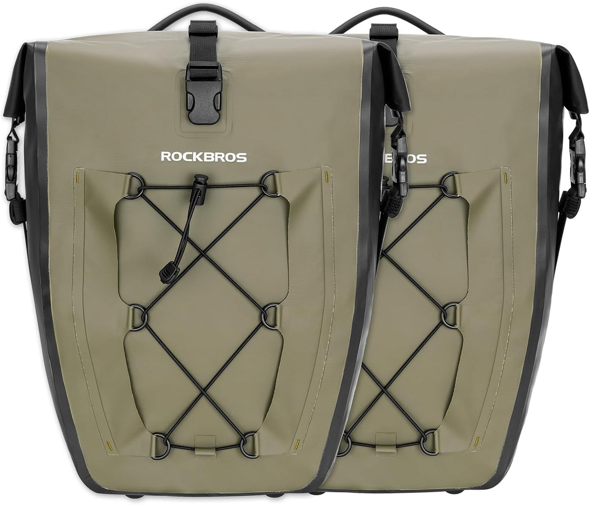 Waterproof Bike Pannier Bag 25L-32L Rear Rack Trunk Storage Cycling Bag