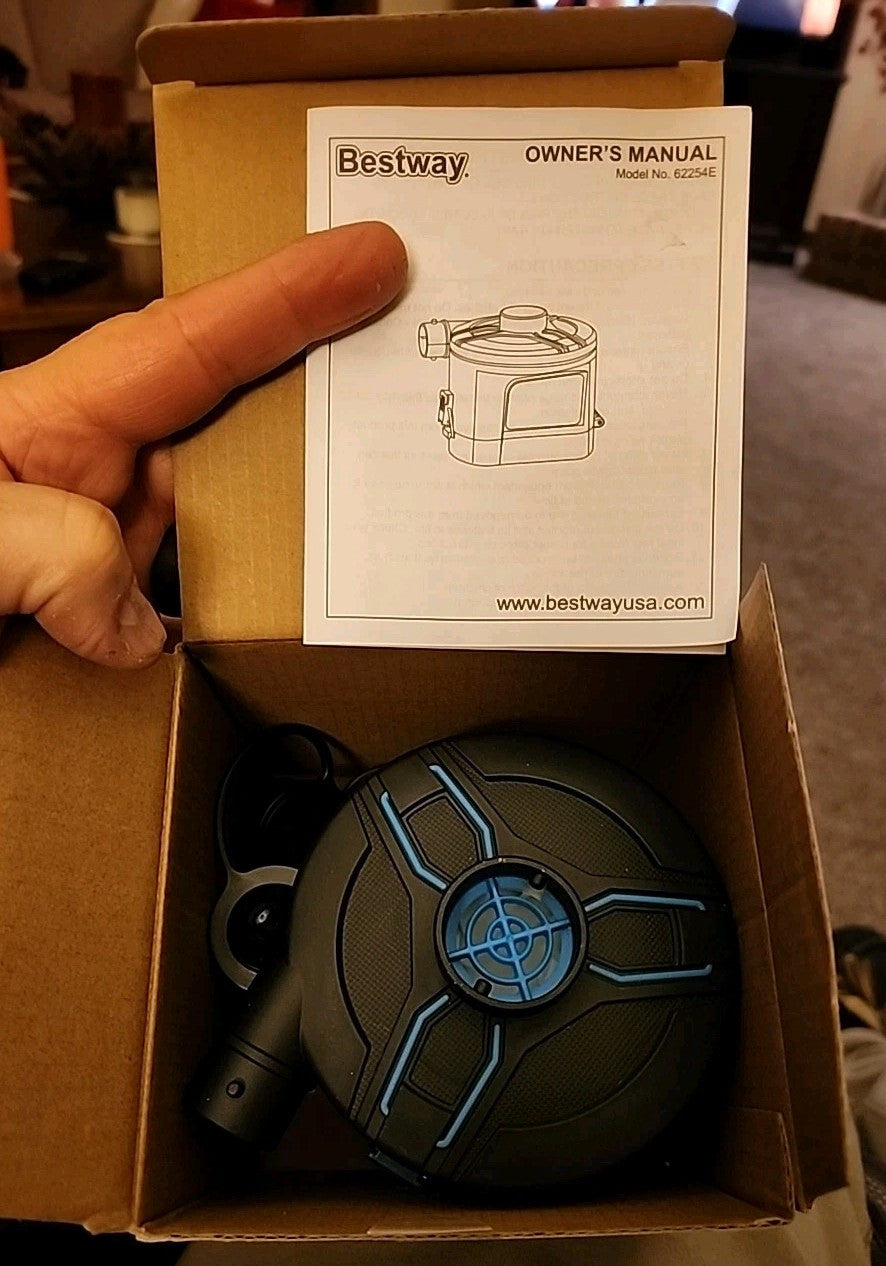 Electric Air Pump for Inflatable Products Batteries Not Included
