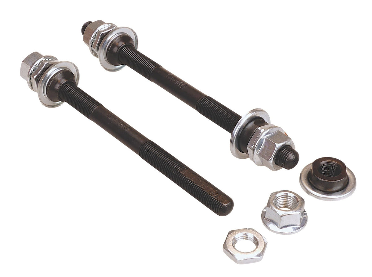 BMX Bicycle Axle Set 3/8" x 26T Chromoly Front & Rear Black