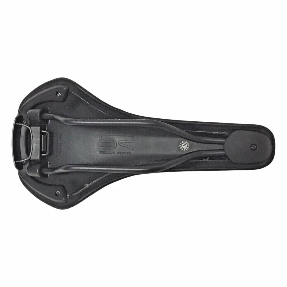Bike Saddle - Comfort Vintage Riveted Design, Synthetic Cover, Rails, Black 285×130mm