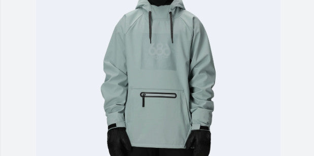 686 Waterproof Pullover Hoodie Large Dusty Marine Outdoor Jacket