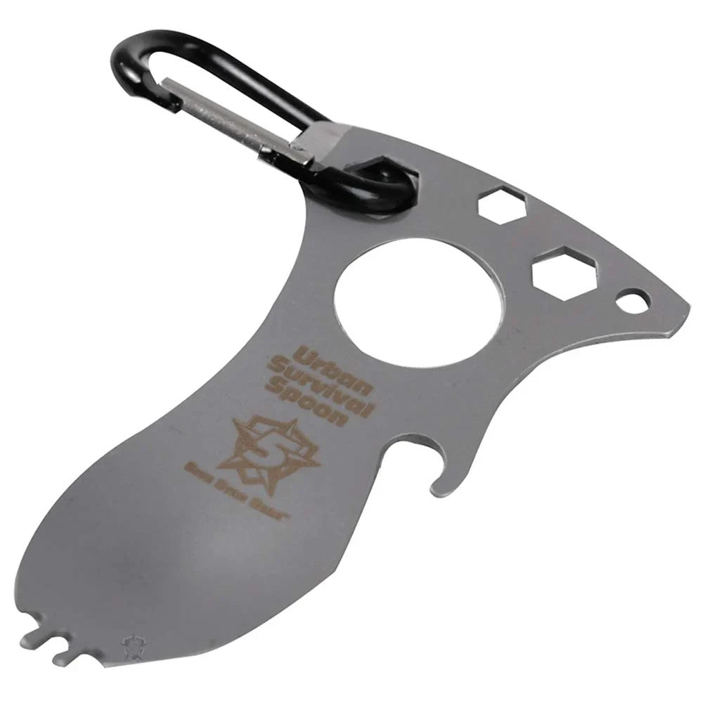 Camping Spork Multi-Tool with Bottle Opener and Hex Wrenches - Stainless Steel