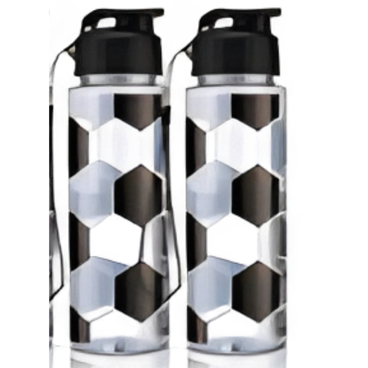 17oz Soccer Water Bottle with Flip Top and Carry String - Reusable Sports Drink Bottle