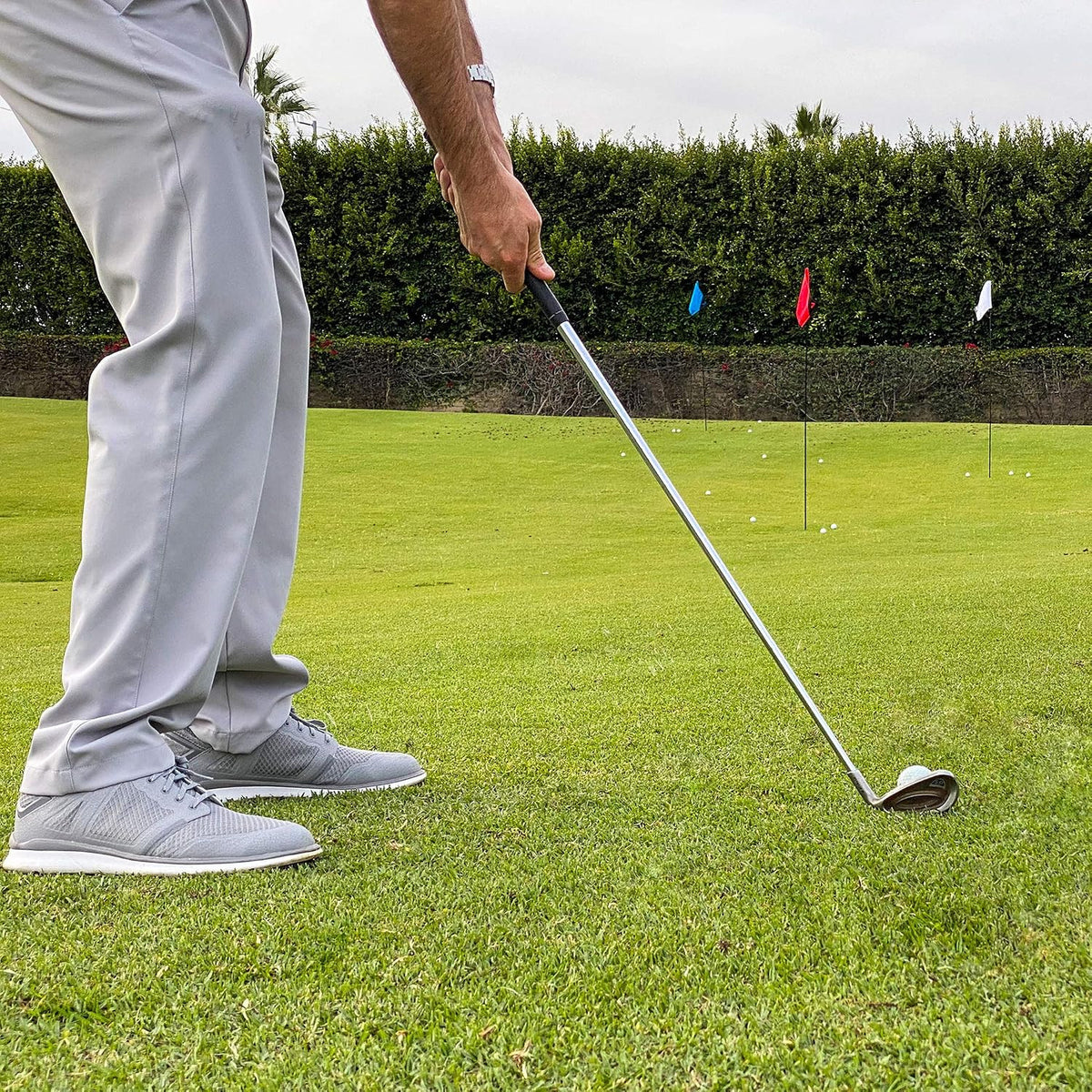 Portable Backyard Golf Flags 3 Pack - Foldable Practice Flagsticks for Golf Training