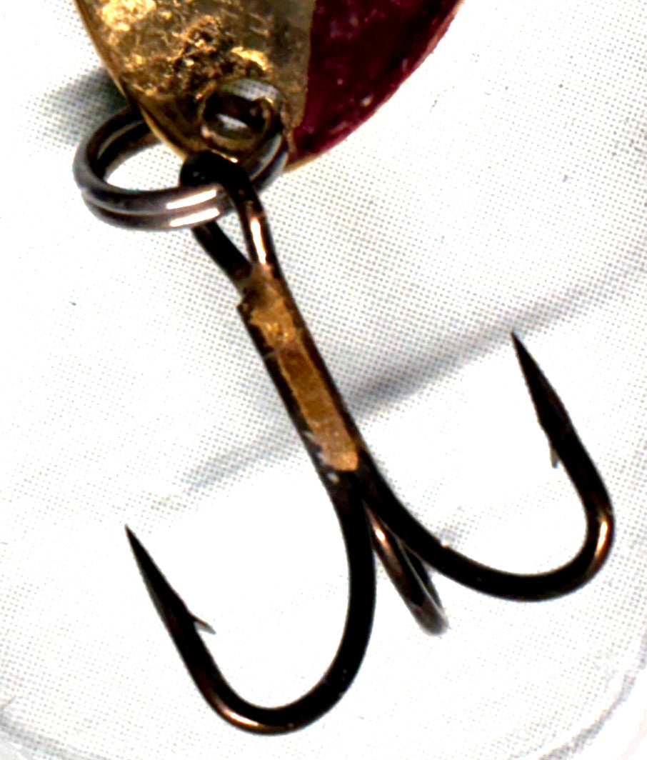 Fishing Spoon Lure Set - Gold Burgundy & Ripple Nickel Green 1/8oz