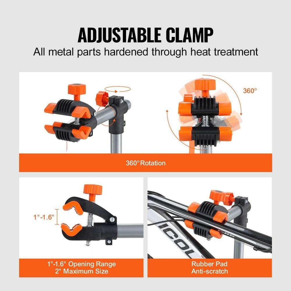 Heavy-Duty Bike Repair Stand 80 Lb Capacity - Adjustable Steel Bicycle Support