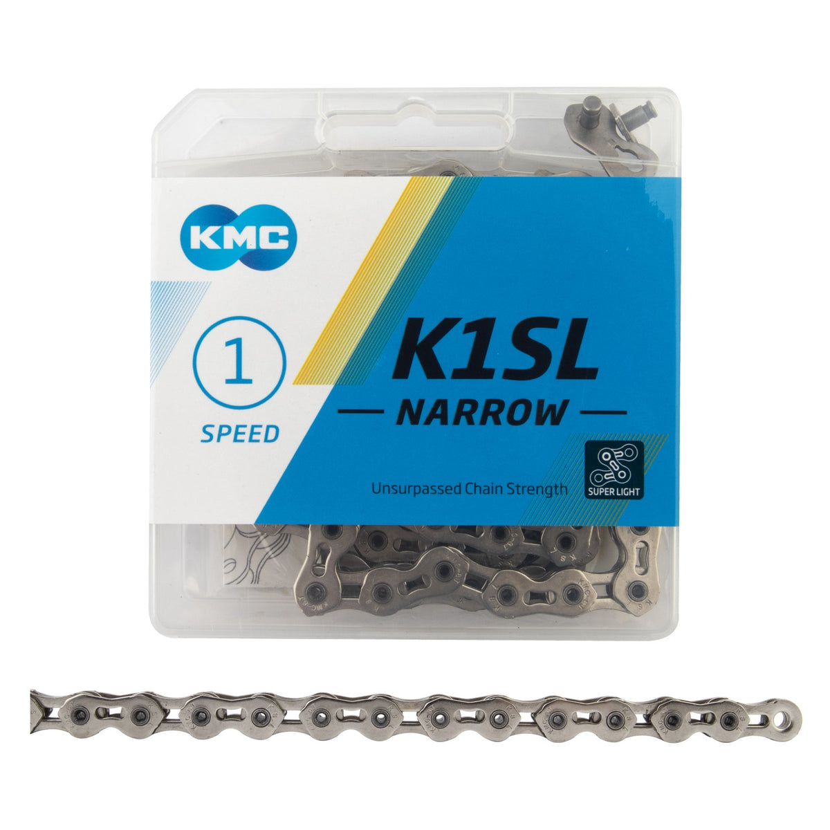 Single Speed Bicycle Chain 3/32 100 Links Silver Lightweight & Durable