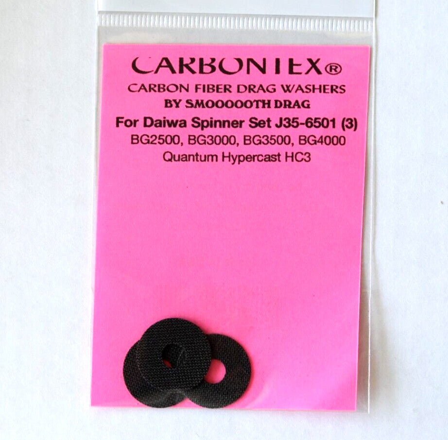Carbontex Drag Washer Set for Daiwa BG Spinning Reels - 3 Pack