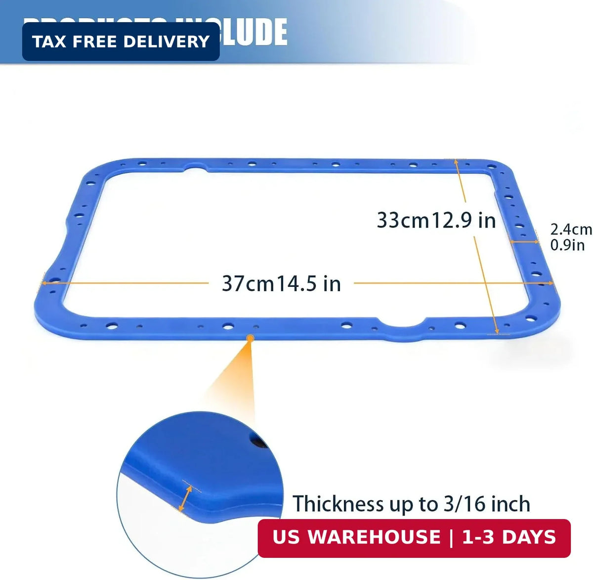 Transmission Oil Pan Gasket Steel Core Rubber Replacement for GM 4L60E 700R4