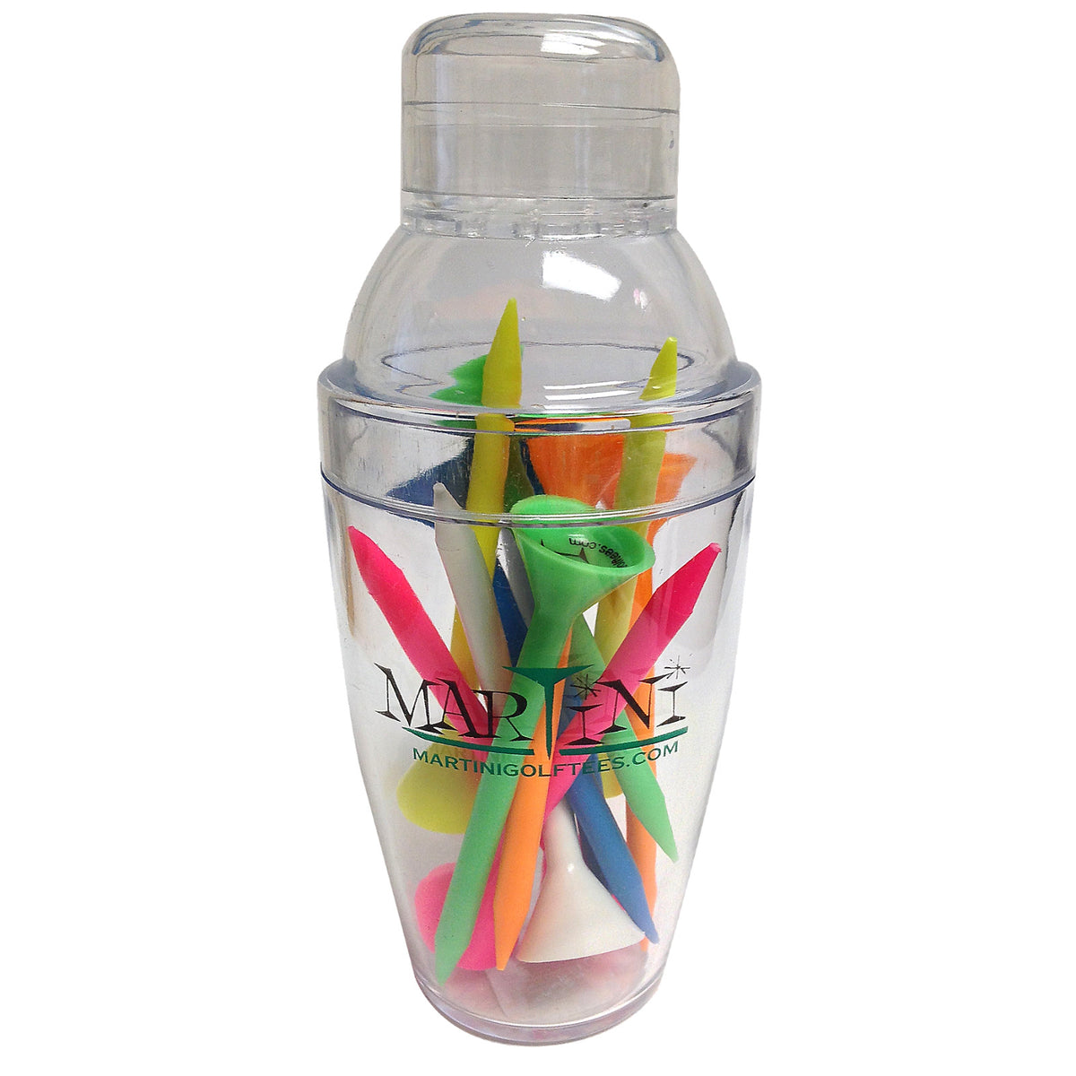 Golf Tees 12-Pack Assorted Colors Mini Shaker Unbreakable Plastic Tees